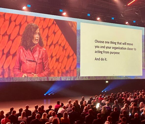 <br>Harvardin professori Rebecca Henderson:” Choose one thing that will move you and your organization closer to acting from purpose – and do it.”